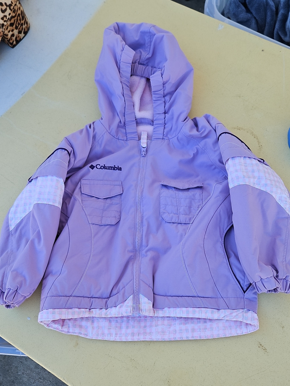 Columbia Girls' Light Purple Hooded Puffer Jacket